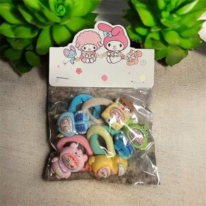 Cute Monster Colorful Hair Ties for Kids set of 5